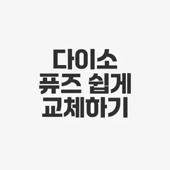 다이소 자동차 퓨즈