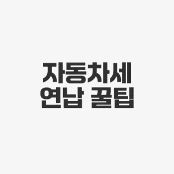 자동차세 연납