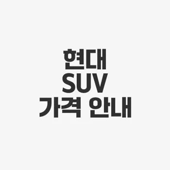 현대자동차 차종류